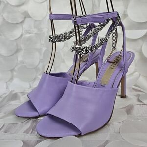 Lilac Deltan Heels w/ Removable Silver Chain | Size 6‎